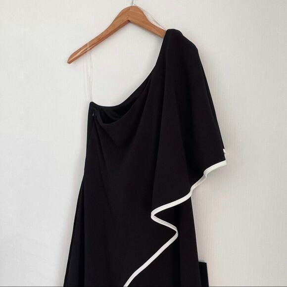 NEW Marina one shoulder drape overlay jumpsuit - Picture 4 of 11